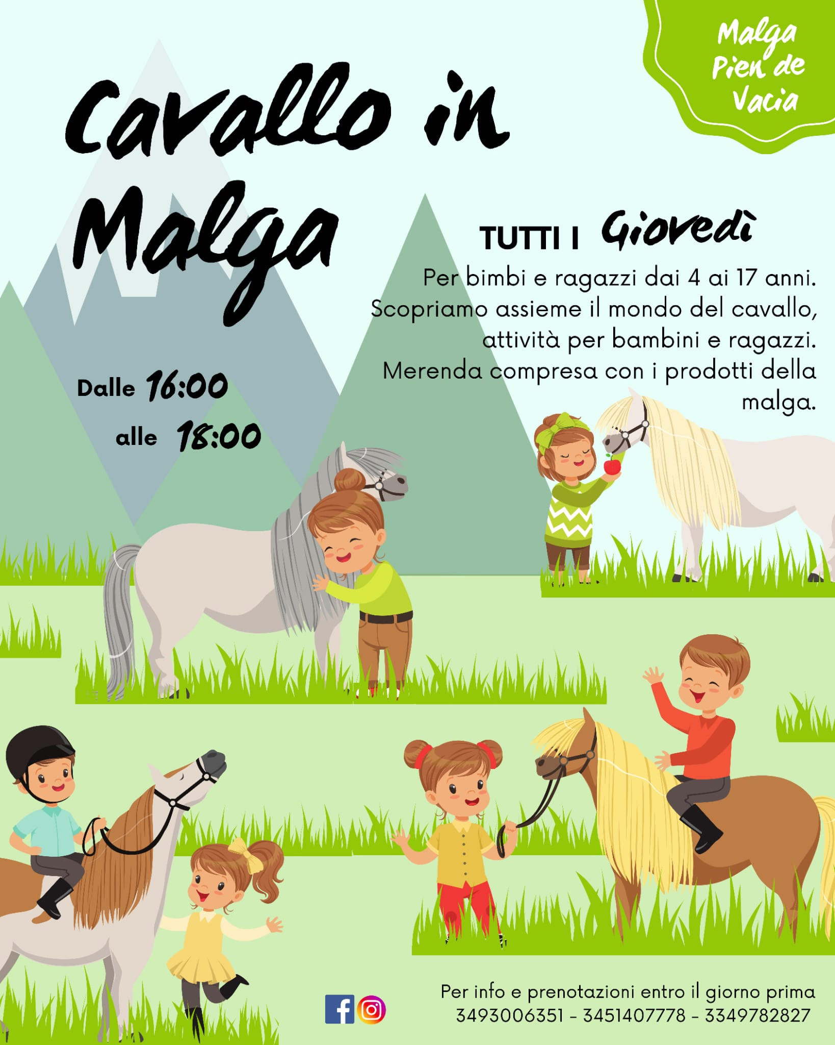 CAVALLO IN MALGA PIEN DE VACIA