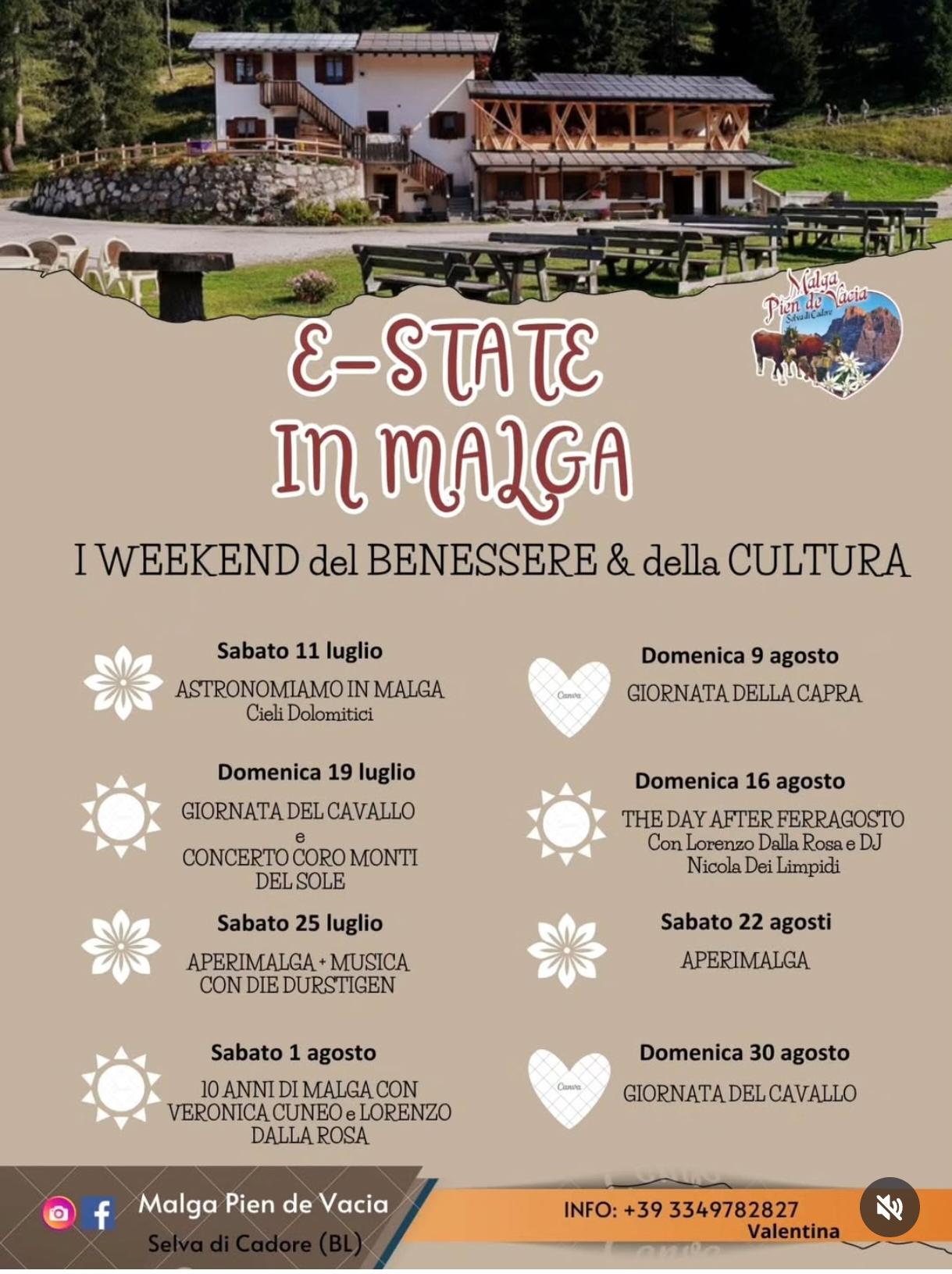Eventi Malga Pien de Vacia E-state 2026