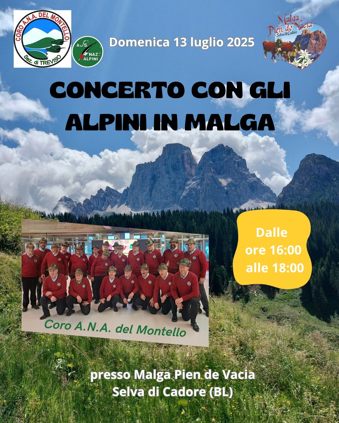 Concerto con gli ALPINI in Malga
