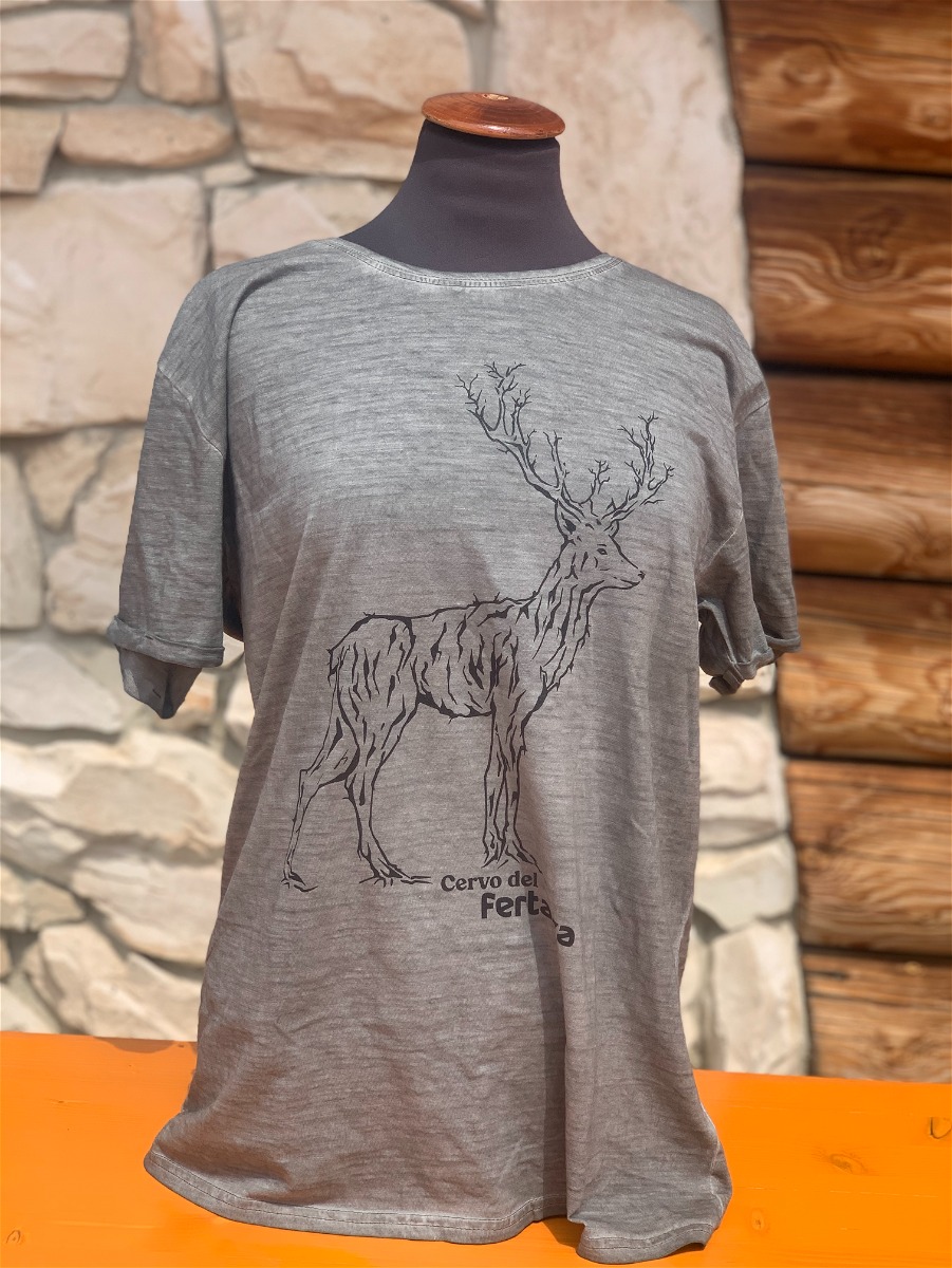 Adult T-Shirt- Fertazza Stag - GREY